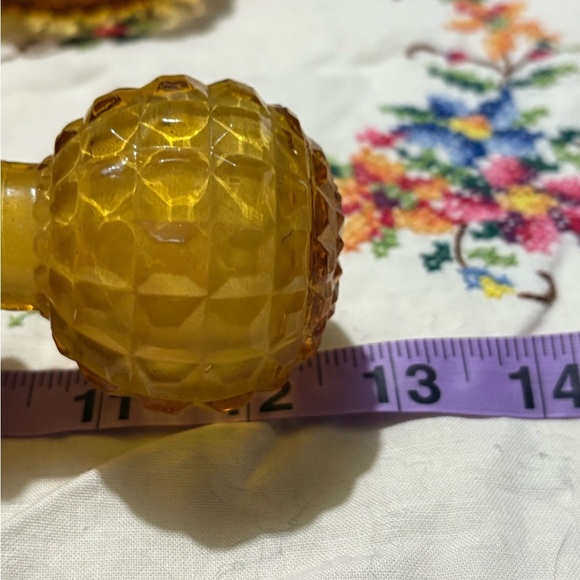 Vintage Amber Glass Decanter Set - Picture 14 of 14